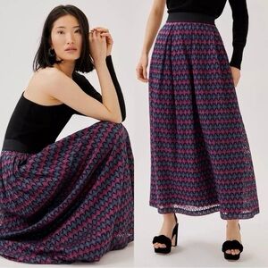 NWT Anthropologie Let Me Be Embroidered Handwoven Maxi Skirt, size XXS